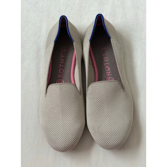 Rothy's Shoes - Rothys The Loafer Linen Double Stitch Beige Cream Womens Size 9 Round Toe